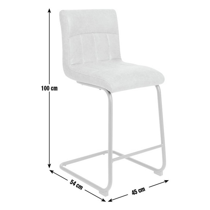 Home Baylor Faux Leather Counter Bar Stool - Grey