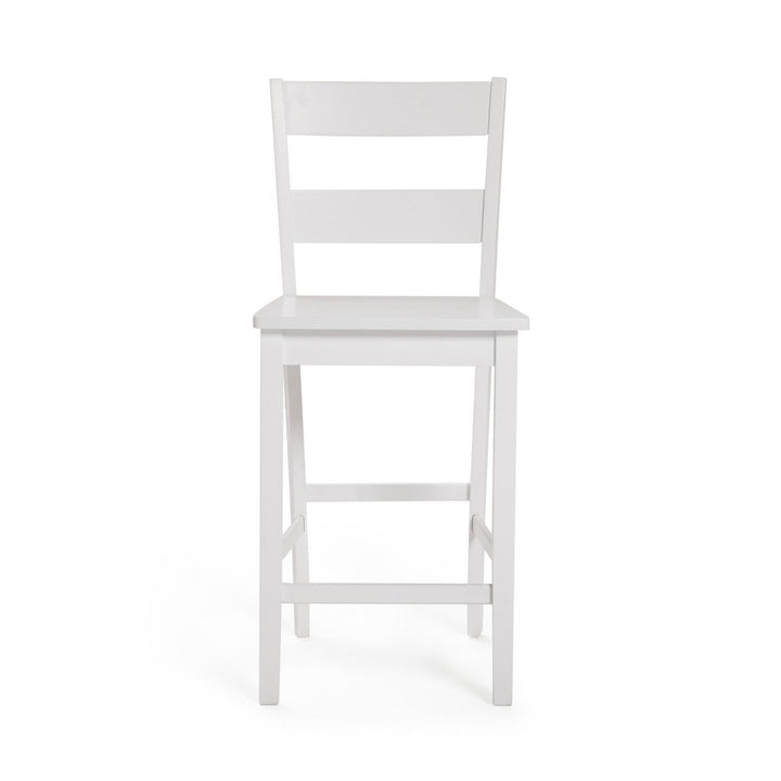 Home Chicago Solid Wood Bar Stool - White