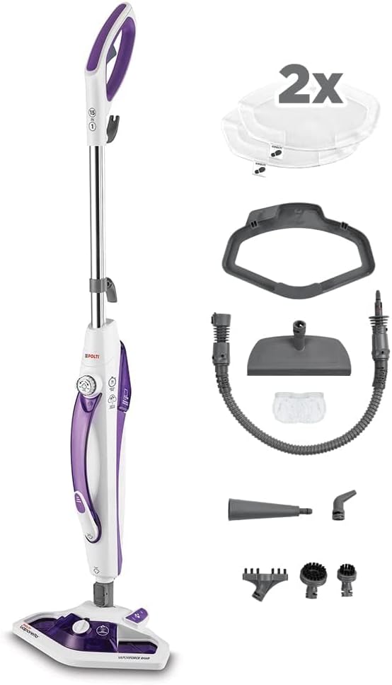 Polti Vaporetto SV440 Double 2 In 1 Upright Steam Mop - Purple & White