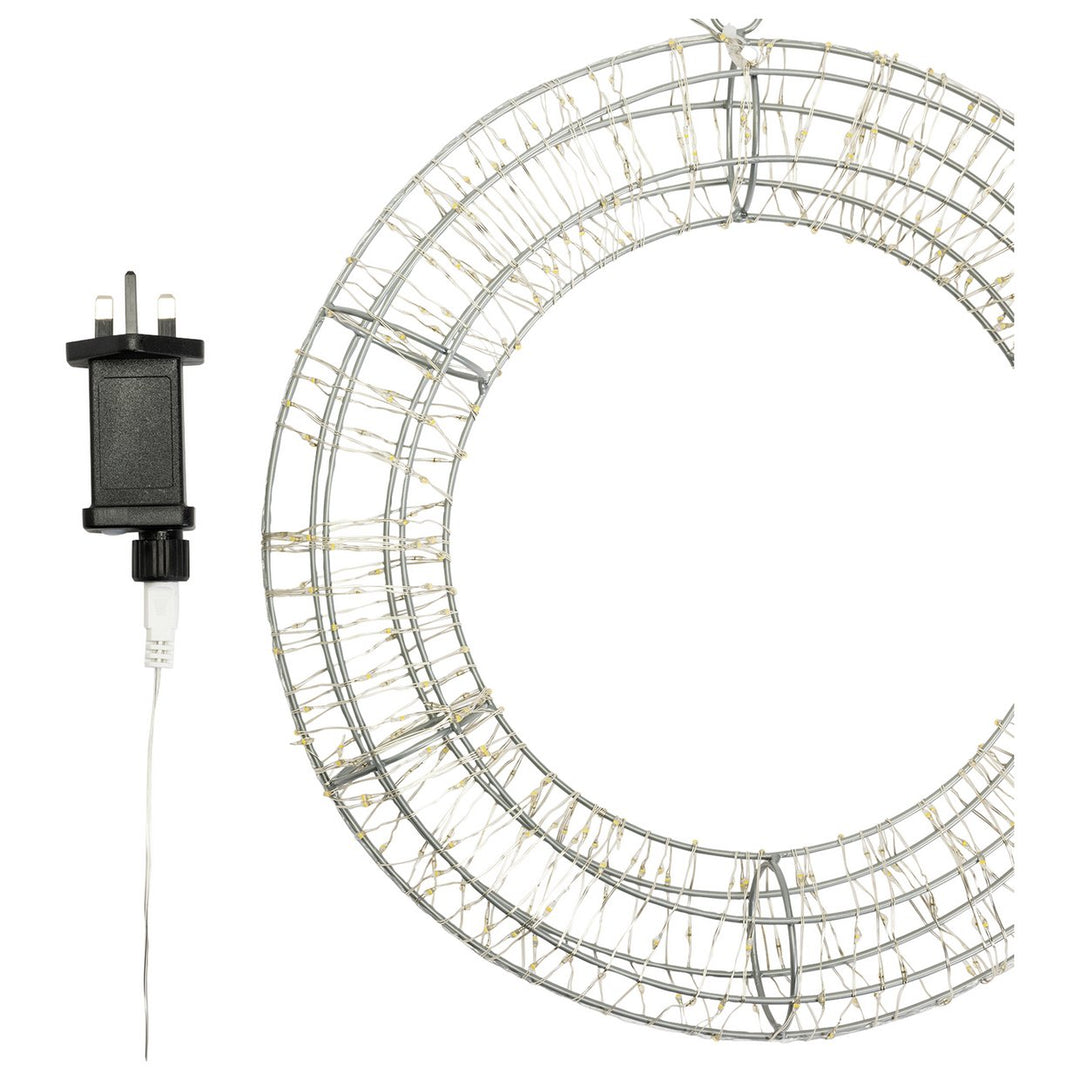 Habitat Warm White LED Christmas Wreath of Lights