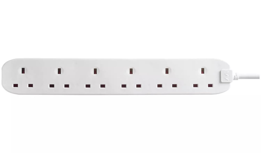 Masterplug 6 Socket Extension Lead - 2m