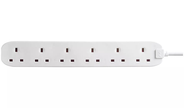 Masterplug 6 Socket Extension Lead - 2m