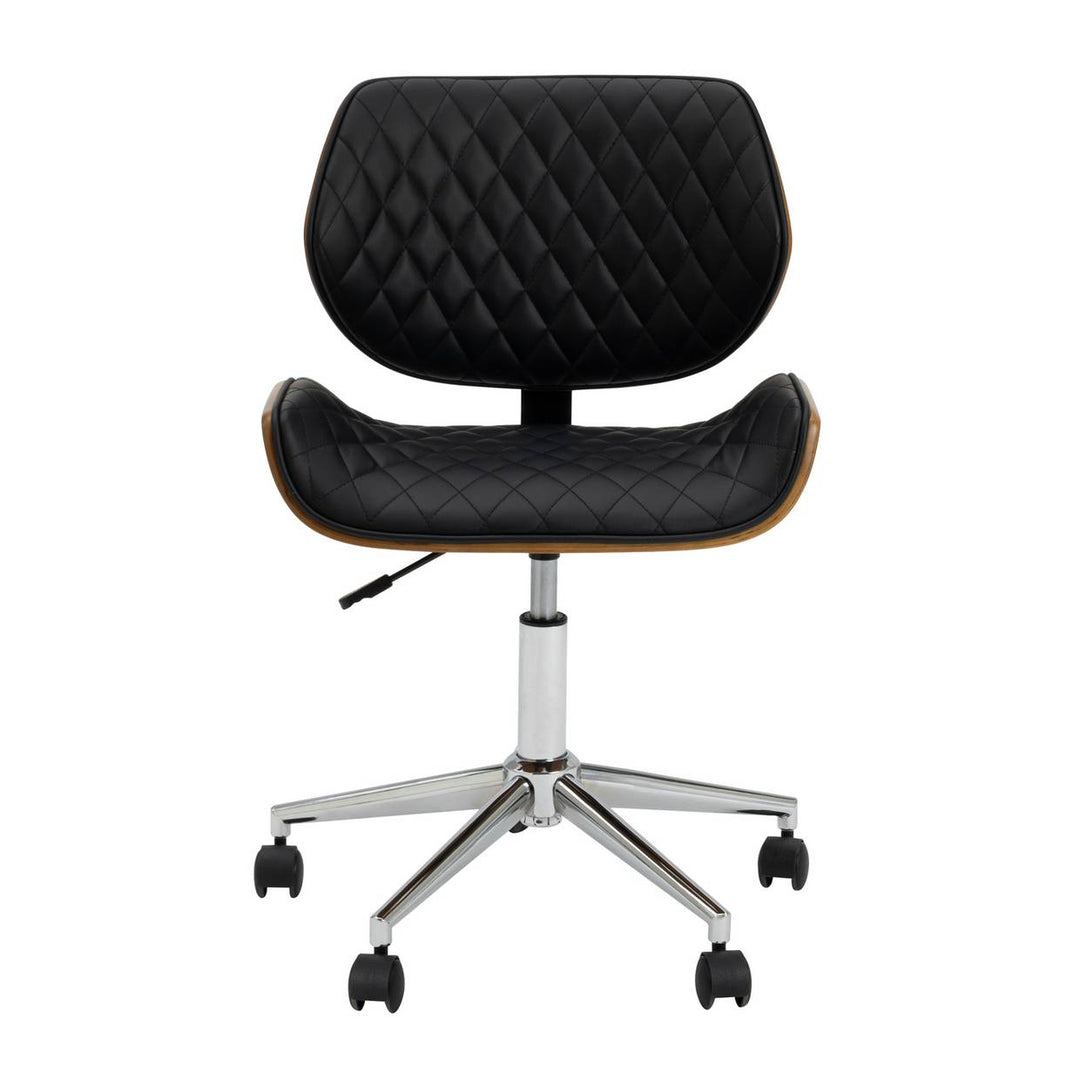 Habitat Sorel Faux Leather Office Chair - Black & Brown