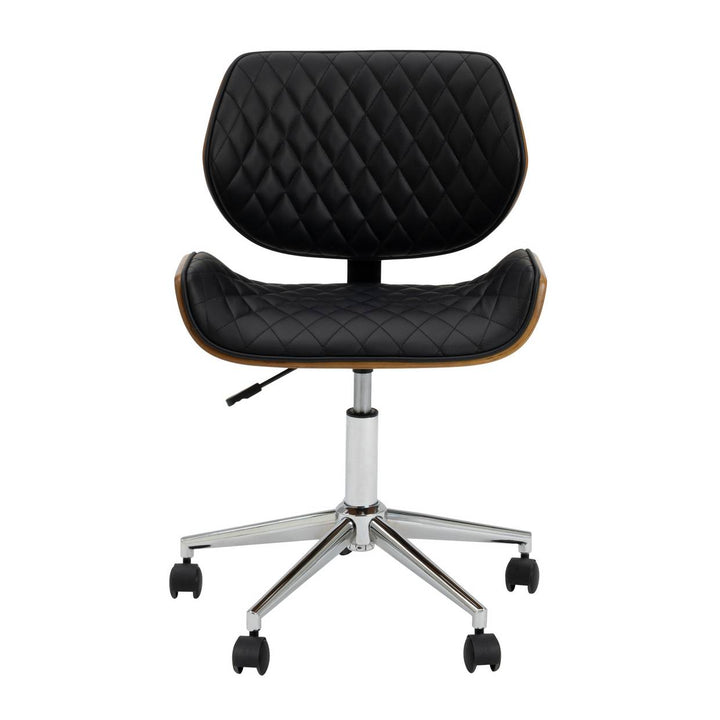 Habitat Sorel Faux Leather Office Chair - Black & Brown