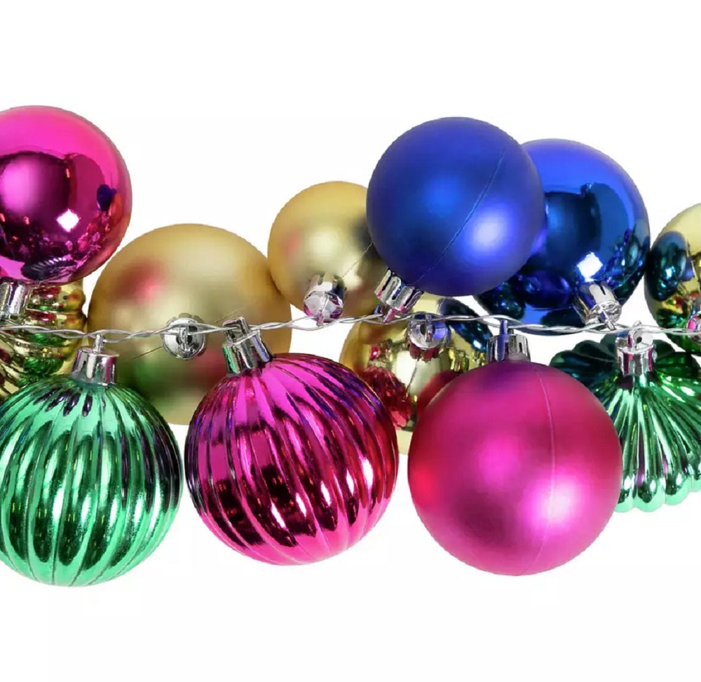 Home 7ft Bright Bauble Christmas Garland