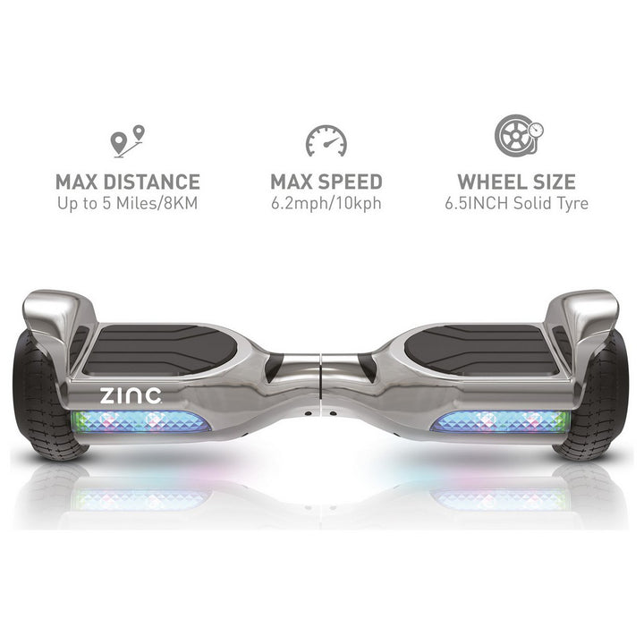 Zinc Megastar 240W Hoverboard - Chrome