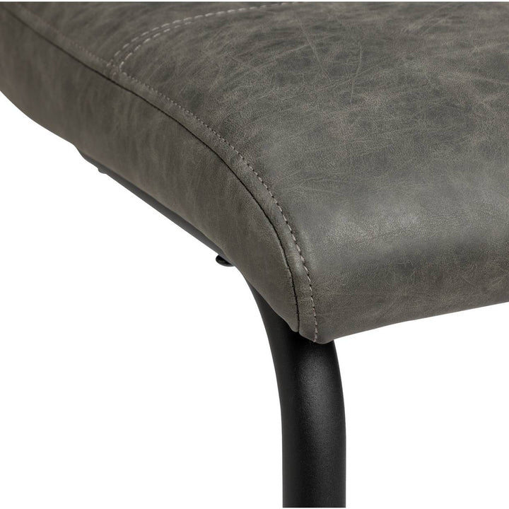 Home Baylor Faux Leather Counter Bar Stool - Grey