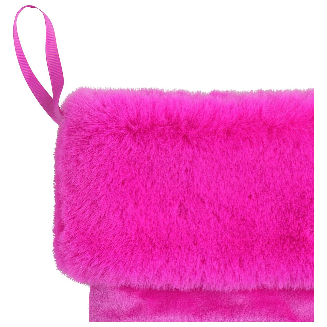 Habitat Pink Faux Fur Christmas Stocking