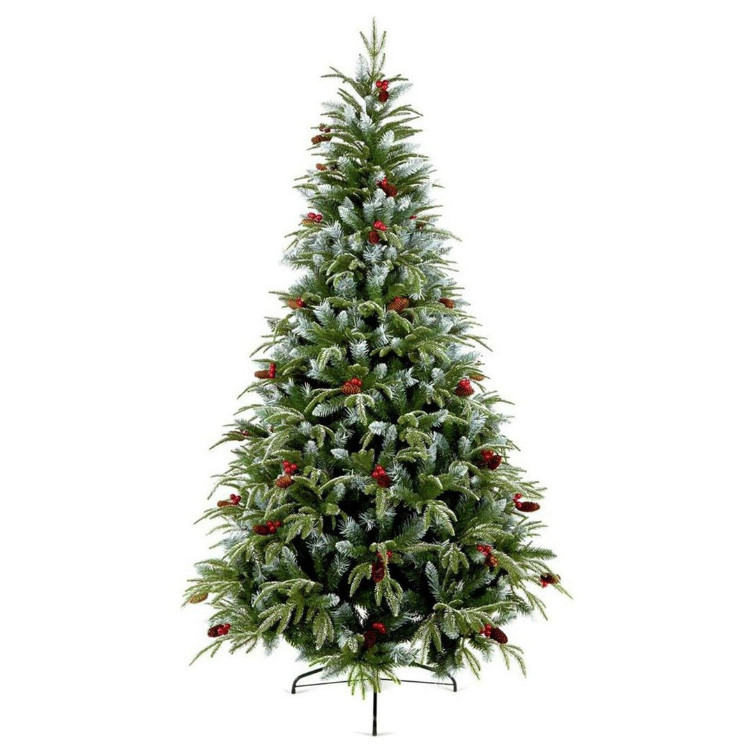 Premier Decorations 7ft New Jersey Spruce Berry &amp; Cone Christmas Tree - Green