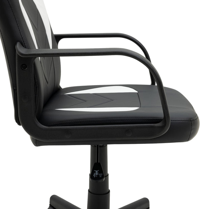 Home Faux Leather Office Gaming Chair - Black