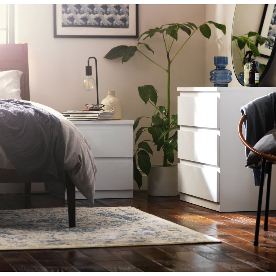 Home Jenson 3 Drawer Chest - Matte White