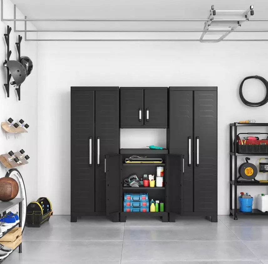 Keter Detroit Base Indoor Garage Storage Cabinet - Black