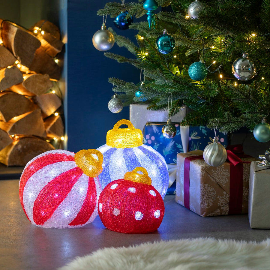 Home Light Up Bauble Christmas Decorations