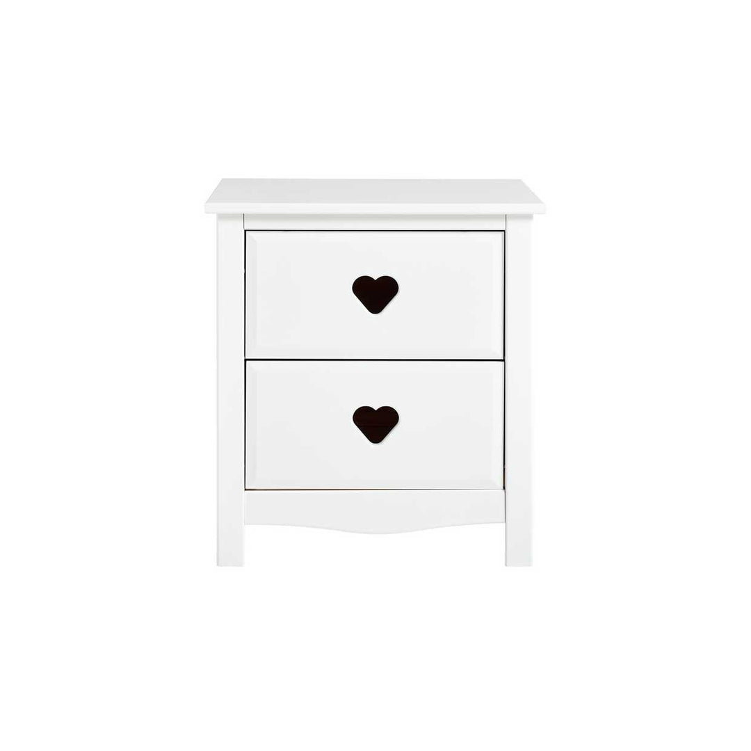 Home Kids Mia 2 Drawer Bedside Table - White