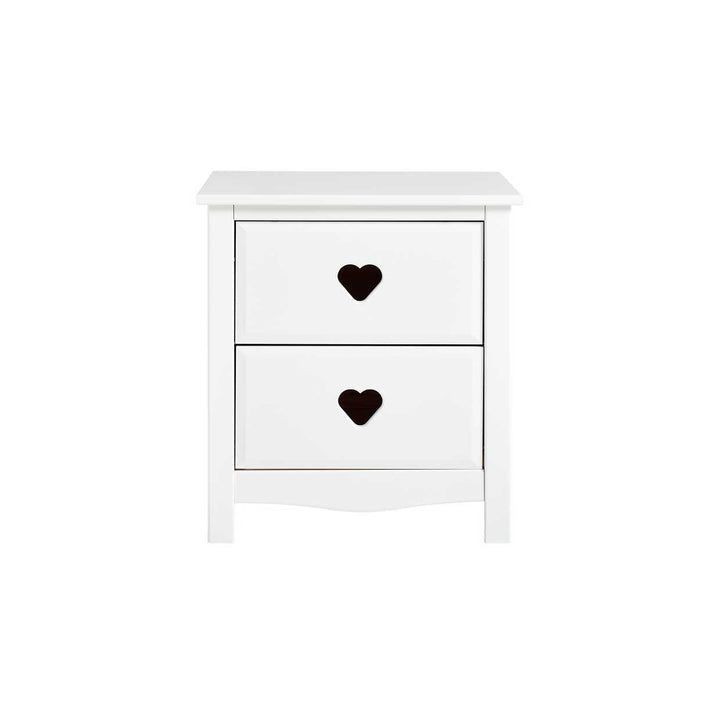 Home Kids Mia 2 Drawer Bedside Table - White