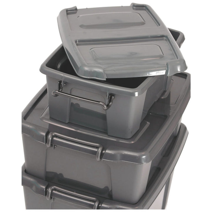Strata Smart 2x40L Recycled Plastic Storage Boxes with Lid
