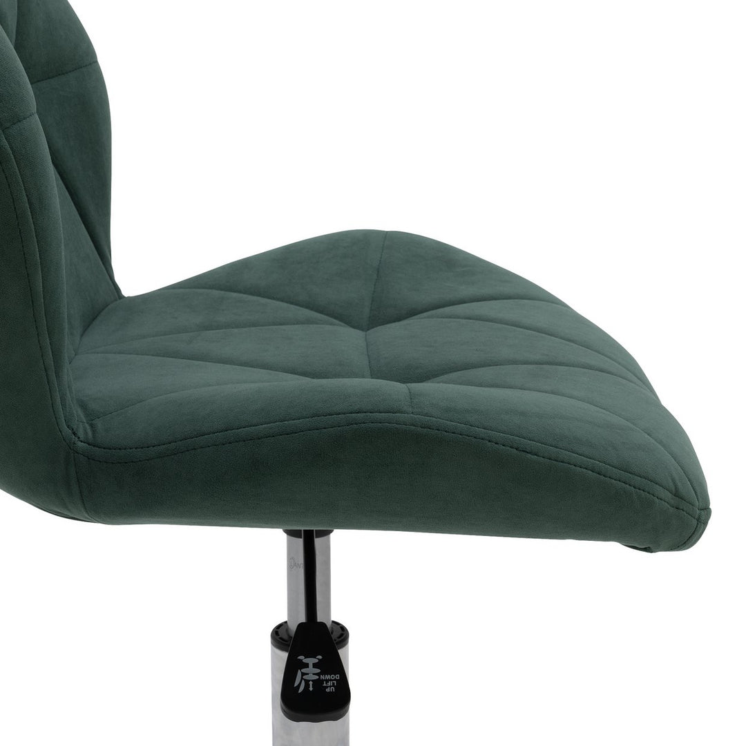 Home Boutique Velvet Office Chair - Green