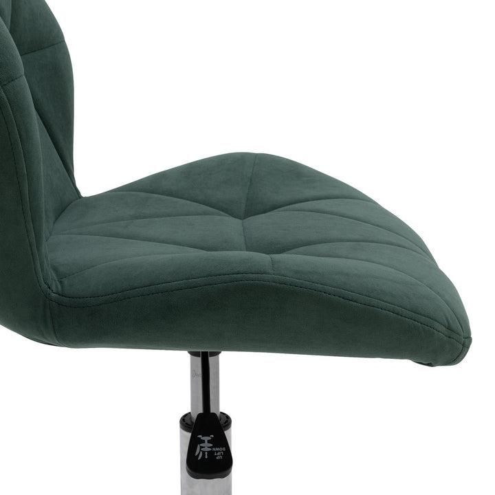 Home Boutique Velvet Office Chair - Green