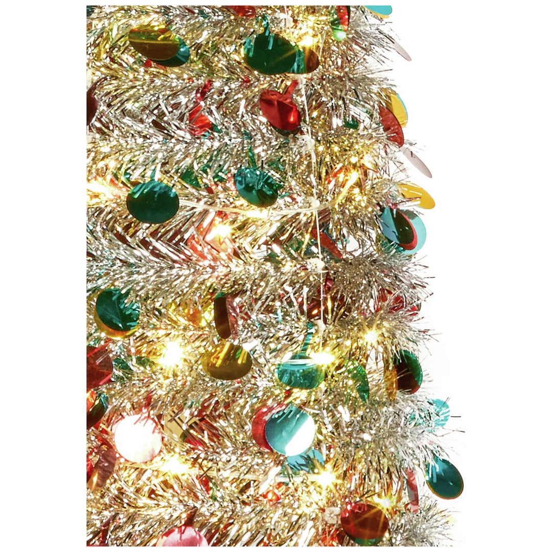 Premier Decorations 6ft Pop Up Slim Christmas Tree - Silver