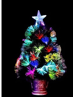 Shatchi Multicolour Fibre Optic Christmas Tree 2ft