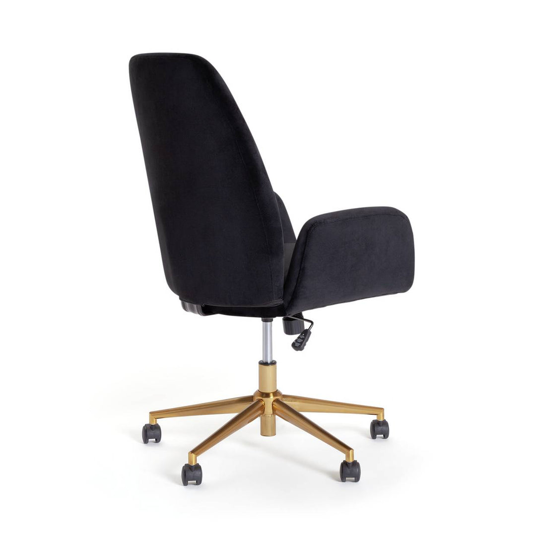 Habitat Clarice Velvet Office Chair - Black