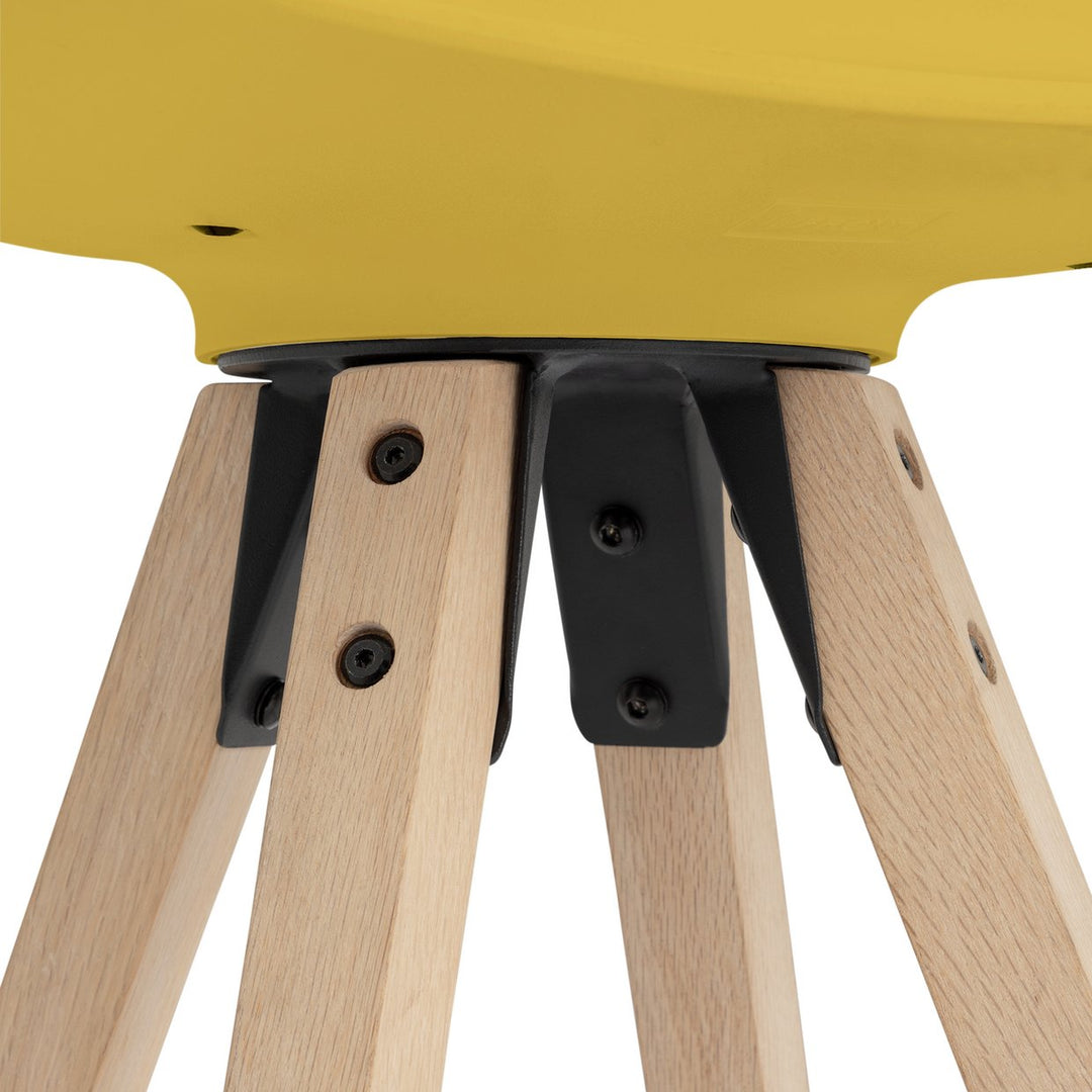 Habitat Jerry Pair of Counter Bar Stools - Mustard