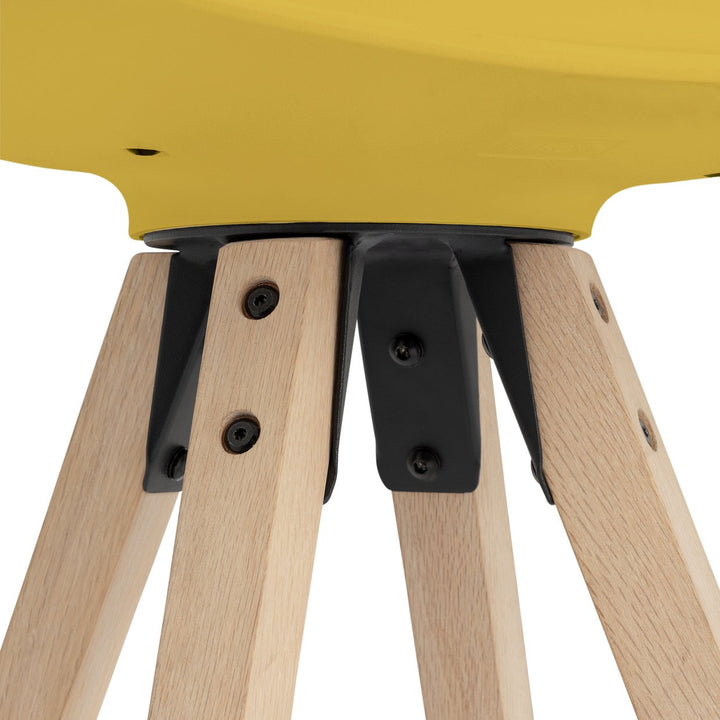 Habitat Jerry Pair of Counter Bar Stools - Mustard