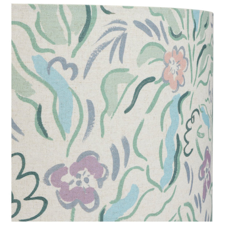 Habitat Bloomsbury Lilac & Blue Floral Drum Lampshade - 49cm