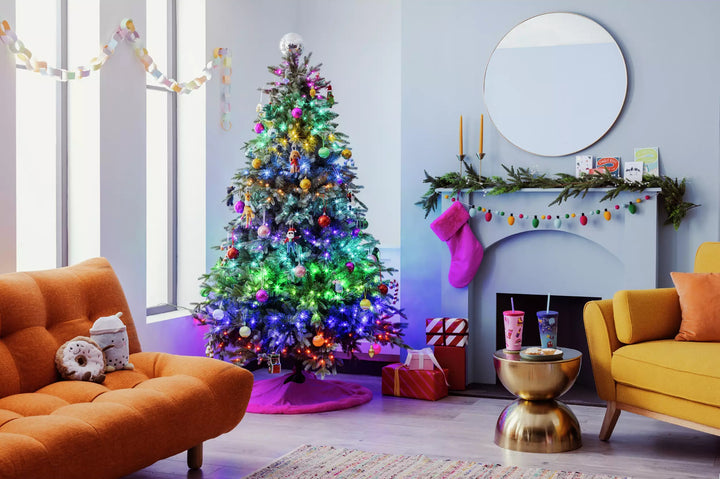 Habitat 7ft Pre-Lit Colour Changing Twinkly Natural Look Christmas Tree