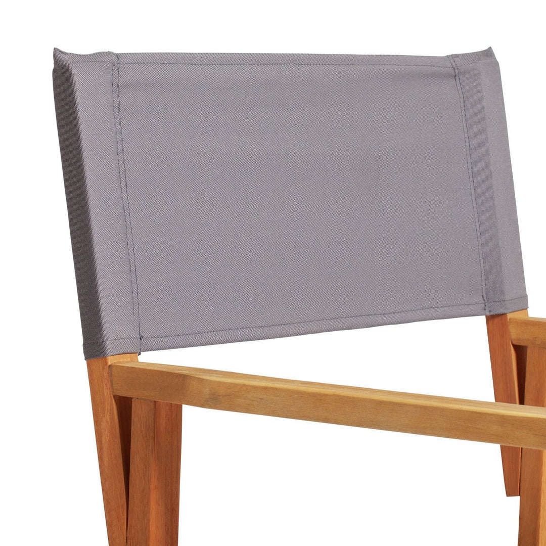 Habitat Folding Wooden Garden Director Chair - Charcoal