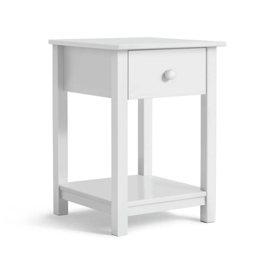 Home Scandinavia 1 Drawer Bedside Table - White