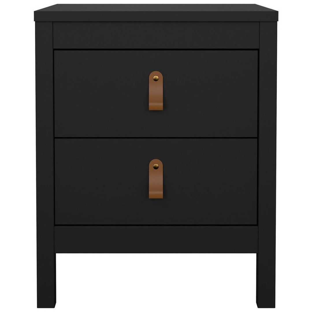 Tvilum Madrid 2 Drawer Bedside Table - Black