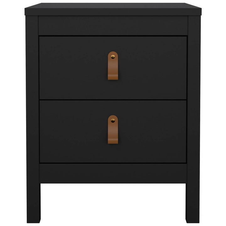 Tvilum Madrid 2 Drawer Bedside Table - Black