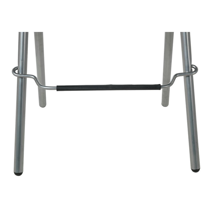 Home Pair of Folding Metal Bar Stools - Black & Silver