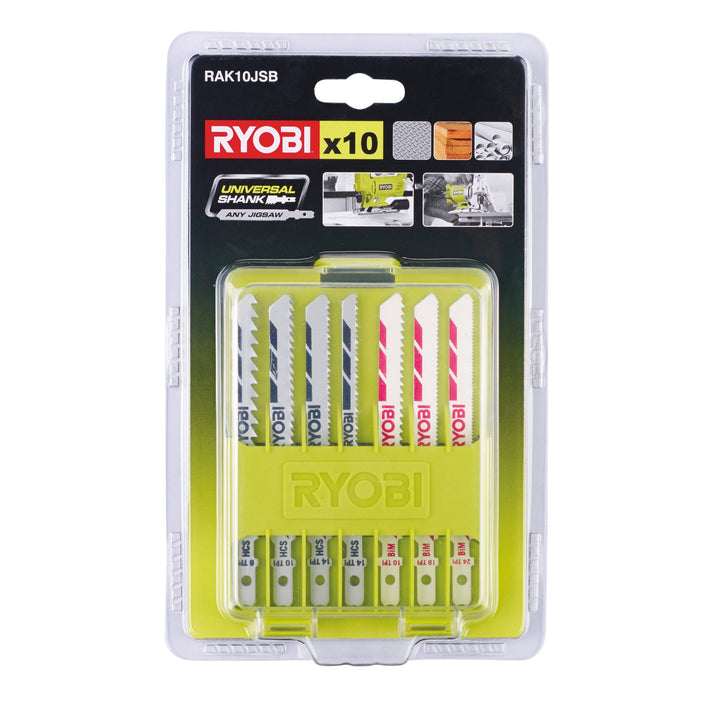 Ryobi RAK10JSB Jigsaw Blade Set (10 piece)