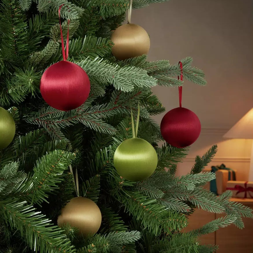Habitat Pack Of 6 Shatterproof Christmas Baubles - Jewel Tones