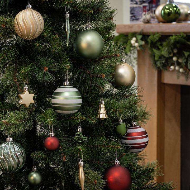 Home Pack of 49 Classic Christmas Tree Baubles Decoration