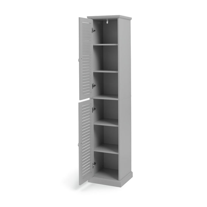 Home Le Marais Louvered Tallboy - Grey