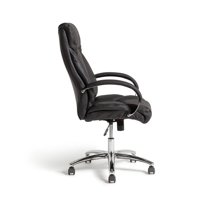 Habitat Leather Mix Manager Office Chair - Black
