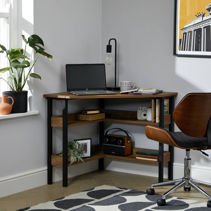 Habitat Nomad Corner Office Desk - Oak