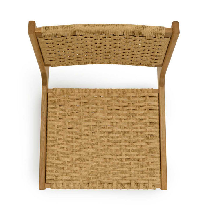 Habitat Faro Woven Paper Rope and Oak Accent Chair - Natural