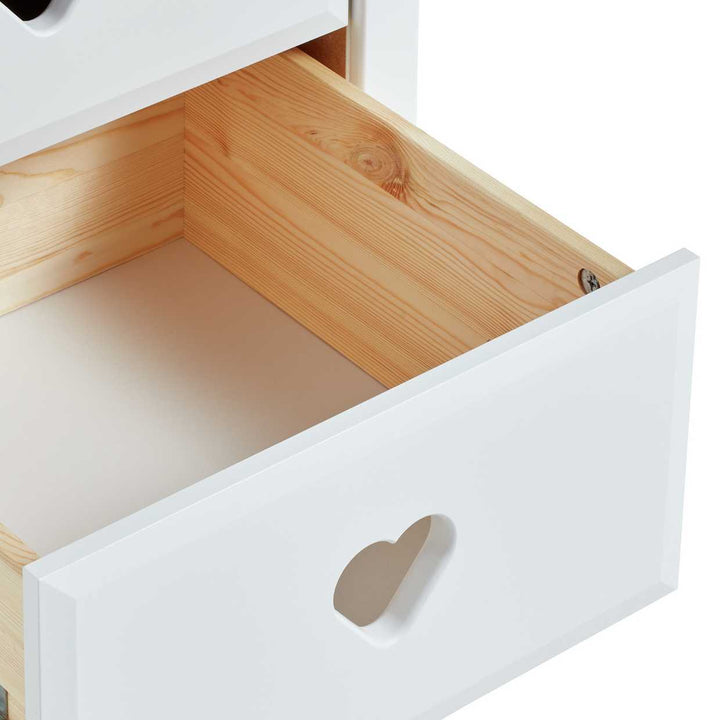 Home Kids Mia 2 Drawer Bedside Table - White