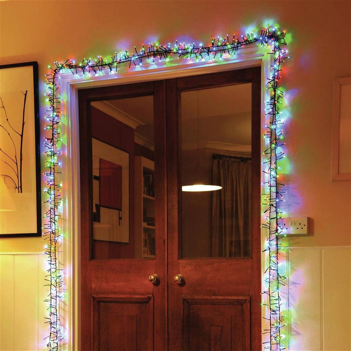 Premier Decorations 960 LED Clusters with Timer -Multicolour Christmas Lights