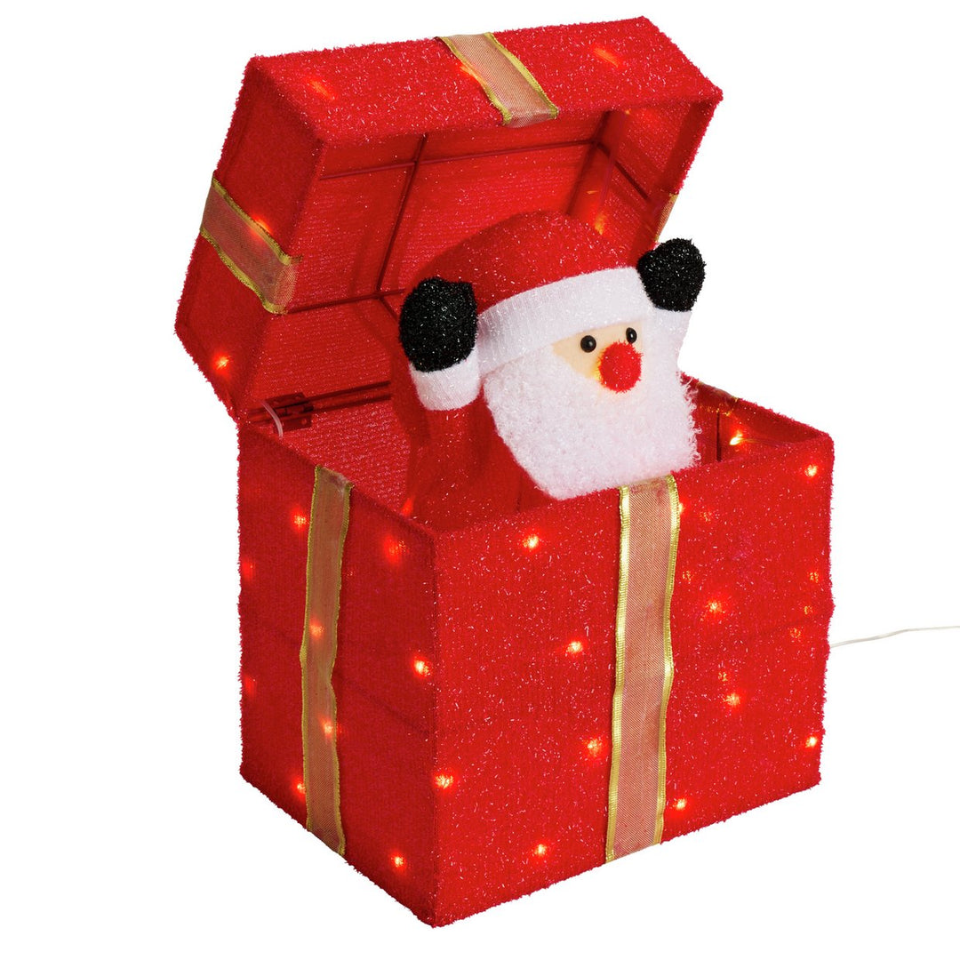 Home Animated Light Up Santa Gift Box