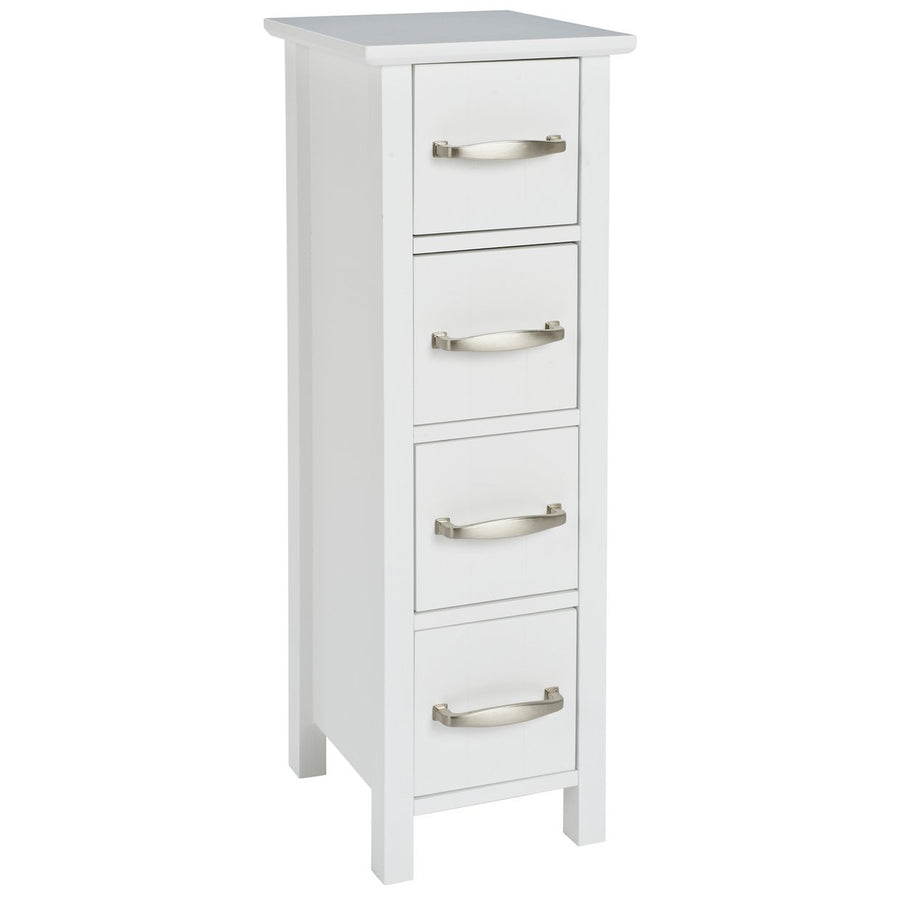 Home 4 Drawer Bathroom Drawer Unit - White