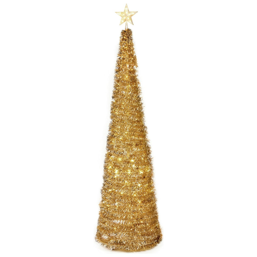 Premier Decorations 6ft Pop Up Slim Christmas Tree - Gold