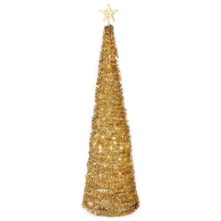Premier Decorations 6ft Pop Up Slim Christmas Tree - Gold