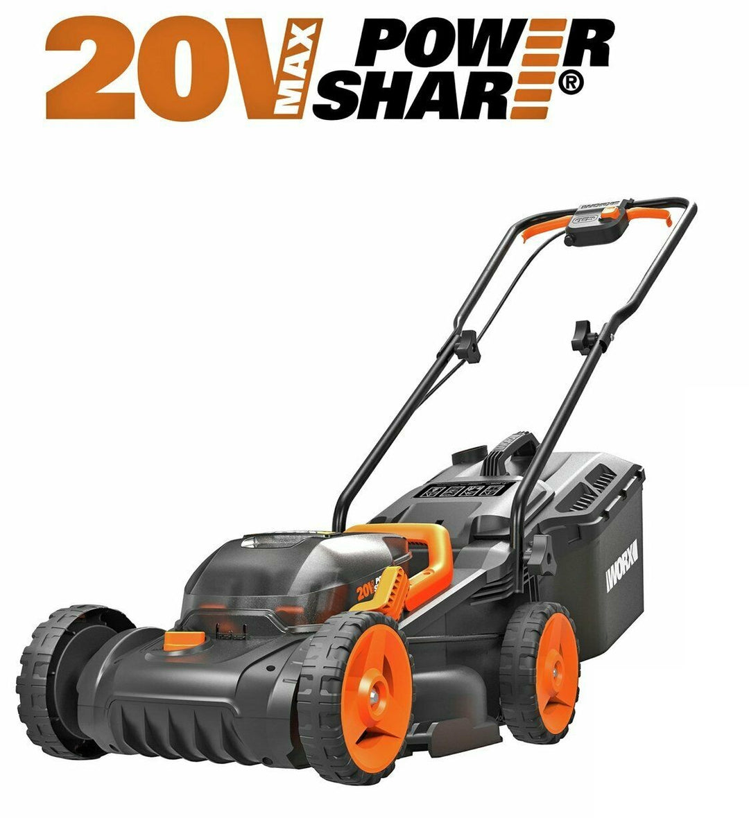 WORX WG779E Cordless 34cm 20v MAX Rotary Lawnmower - 2 Batteries