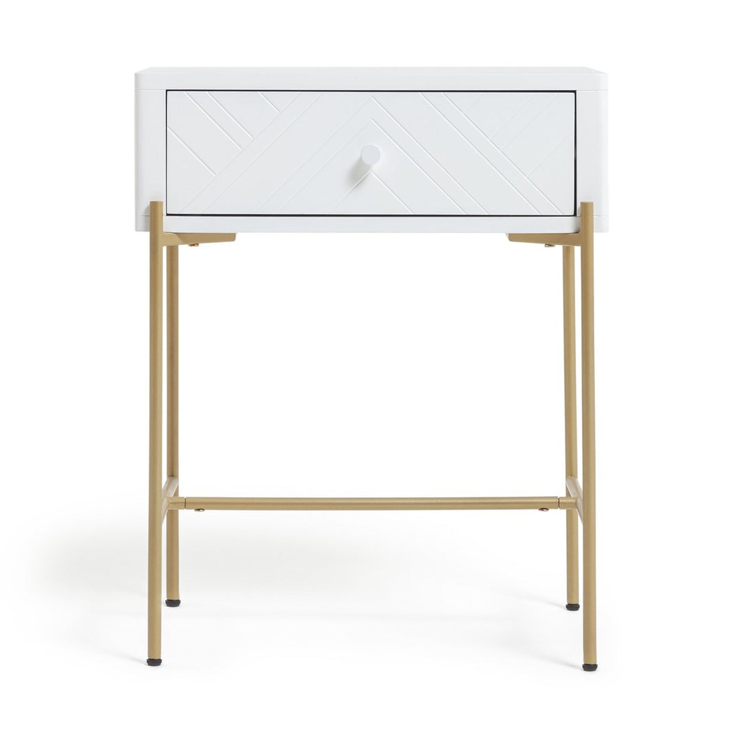 Habitat Barcelona 1 Drawer Bedside Table - White