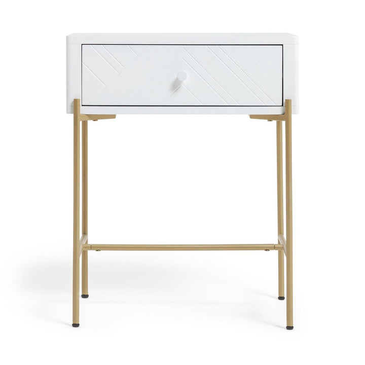 Habitat Barcelona 1 Drawer Bedside Table - White